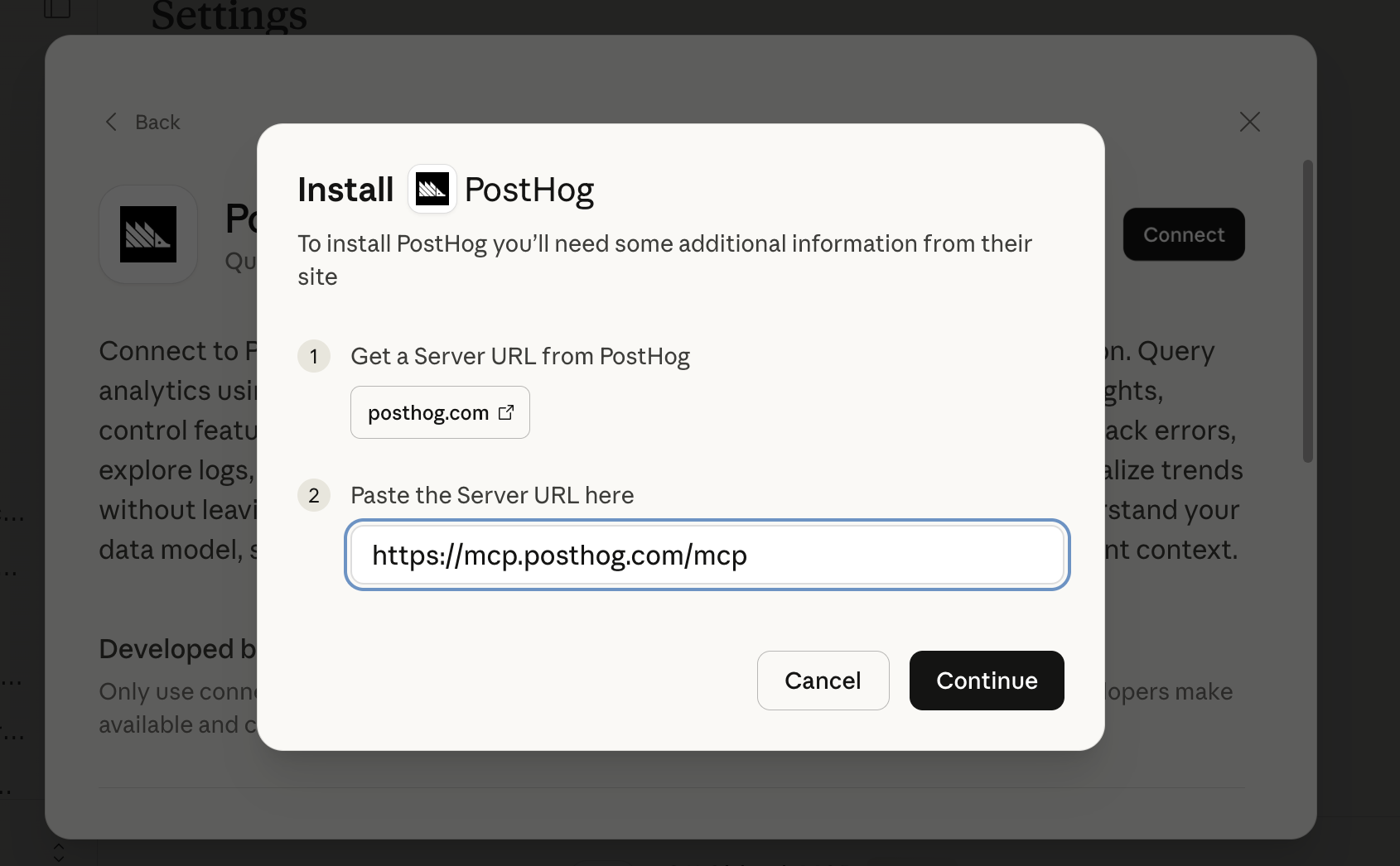 PostHog Claude Connector Setup